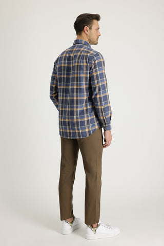  Orta Kahve 7 Drop Slim Fit Dar Kesim Pamuk Kanvas / Chino Pantolon