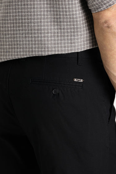 Siyah Slim Fit Dar Kesim Pamuk Kanvas / Chino Pantolon