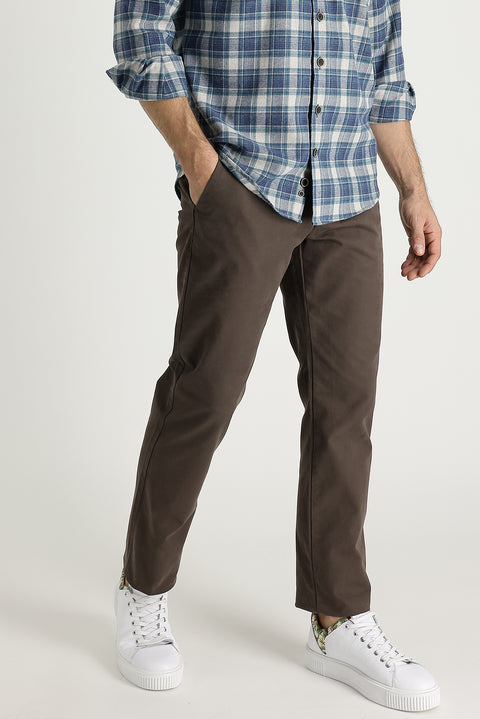 Açık Kahve  Slim Fit Dar Kesim Pamuk Kanvas / Chino Pantolon