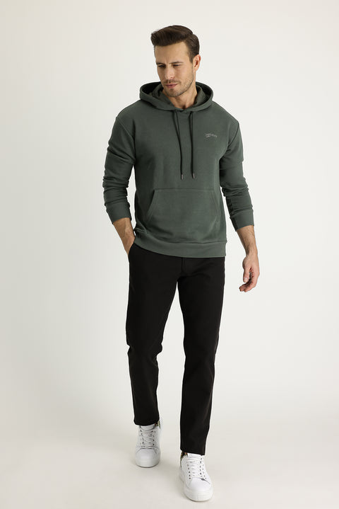 Koyu Kahve Slim Fit Dar Kesim Pamuk Kanvas / Chino Pantolon