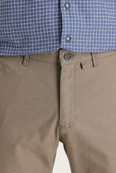 Orta Bej Slim Fit Dar Kesim Pamuk Kanvas / Chino Pantolon