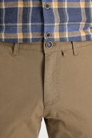  Koyu Bej 6 Drop Regular Fit Standart Kesim Pamuk Kanvas / Chino Pantolon