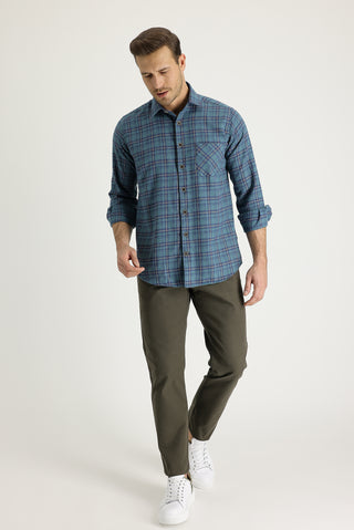  Asker Haki 6 Drop Regular Fit Standart Kesim Pamuk Kanvas / Chino Pantolon