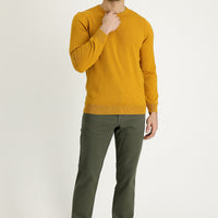 Light Khaki Regular Fit Standard Cut Stretchy Canvas / Chino Trousers