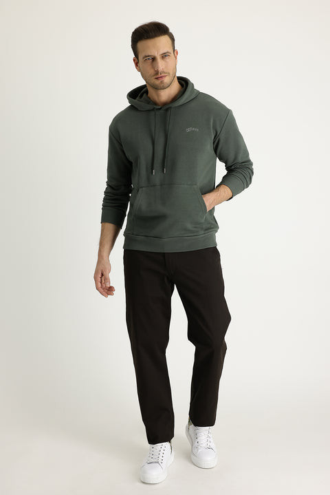 Acı Kahve Regular Fit Standart Kesim Likralı Kanvas / Chino Pantolon