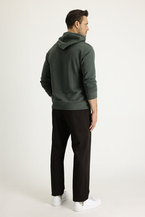 Acı Kahve Regular Fit Standart Kesim Likralı Kanvas / Chino Pantolon