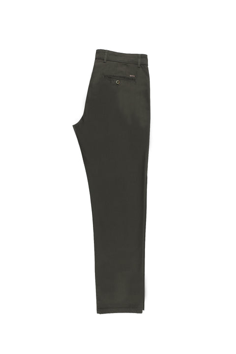 Orta Haki Relaxed Fit Rahat Kesim Likralı Kanvas / Chino Pantolon