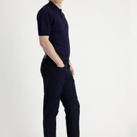 Koyu Lacivert Slim Fit Dar Kesim Likralı Kanvas / Chino Pantolon