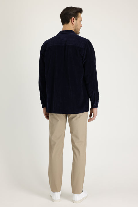 Orta Bej 7 Drop Slim Fit Dar Kesim Likralı Kanvas / Chino Pantolon