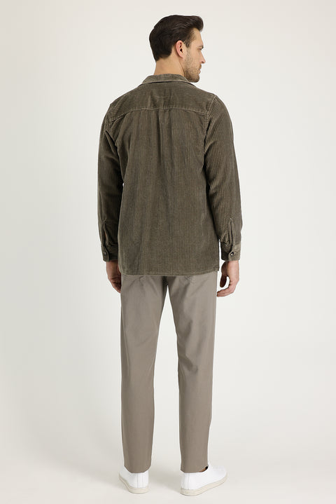 Orta Vizon 7 Drop Slim Fit Dar Kesim Likralı Kanvas / Chino Pantolon