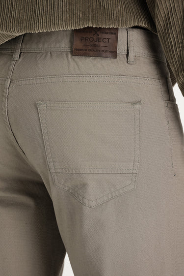 Orta Vizon Slim Fit Dar Kesim Likralı Kanvas / Chino Pantolon