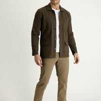 Koyu Bej Regular Fit Standart Kesim Likralı Kanvas / Chino Pantolon