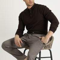 Orta Vizon Slim Fit Dar Kesim Beli Lastikli İpli Likralı Kanvas / Chino Pantolon