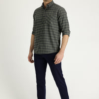 Dark Navy Relaxed Fit Stretch Canvas / Chino Drawstring Trousers