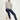 Orta Lacivert Slim Fit Dar Kesim Beli Lastikli İpli Desenli Likralı Pantolon