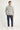 Orta Lacivert Slim Fit Dar Kesim Beli Lastikli İpli Desenli Likralı Pantolon