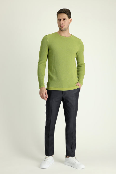 Marengo 4 Drop Relaxed Fit Casual Cut Classic Wool Fabric Trousers