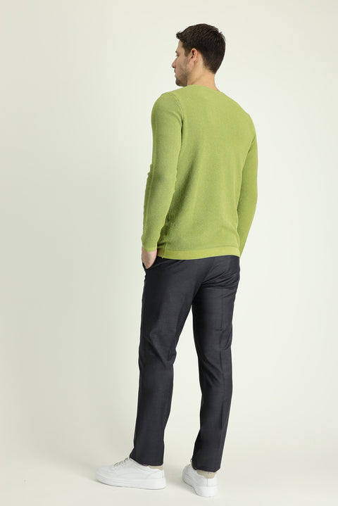 Marengo 4 Drop Relaxed Fit Casual Cut Classic Wool Fabric Trousers