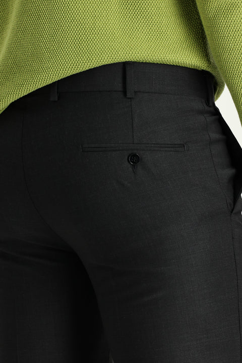 Açık Antrasit 7 Drop Slim Fit Dar Kesim Yünlü Klasik Kumaş Pantolon