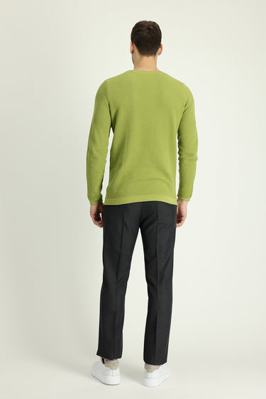 Orta Füme Regular Fit Yünlü Klasik Kumaş Pantolon