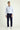  Açık Lacivert Slim Fit Dar Kesim Klasik Desenli Kumaş Pantolon