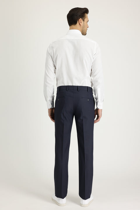 Koyu Antrasit 7 Drop Slim Fit Dar Kesim Klasik Desenli Likralı Kumaş Pantolon