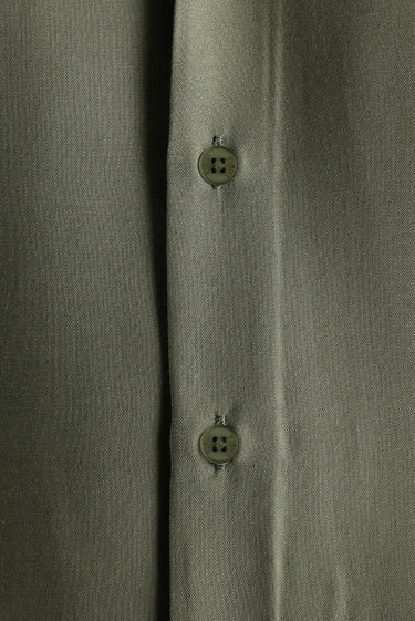 Orta Haki Uzun Kol Relaxed Fit Rahat Kesim Lyocell Gömlek