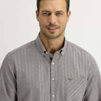 Orta Kahve Uzun Kol Regular Fit Ekose Gömlek