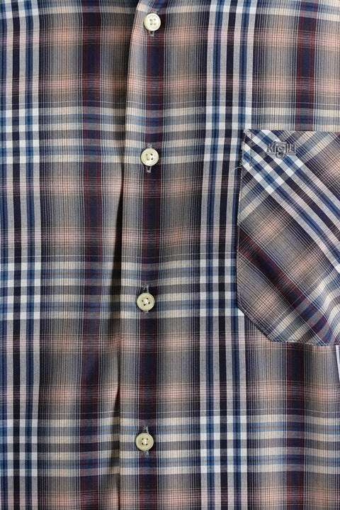 Koyu Bordo Uzun Kol Regular Fit Ekose Pamuklu Düğmeli Yaka Gömlek