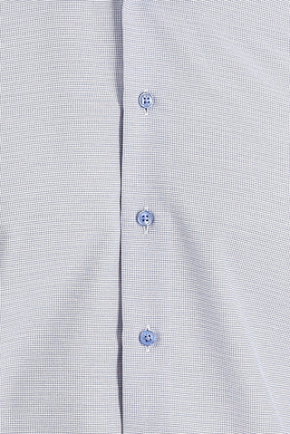  Gök Mavisi Uzun Kol Slim Fit Dar Kesim Klasik Desenli Pamuklu Kolay Ütülenebilir Gömlek