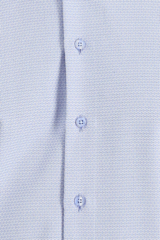  Açık Mavi Uzun Kol Slim Fit Dar Kesim Klasik Desenli Pamuklu Kolay Ütülenebilir Gömlek