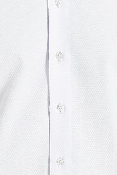  Beyaz Uzun Kol Slim Fit Dar Kesim Klasik Desenli Pamuklu Kolay Ütülenebilir Gömlek