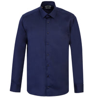 Koyu Lacivert Uzun Kol Klasik Pamuk Gömlek