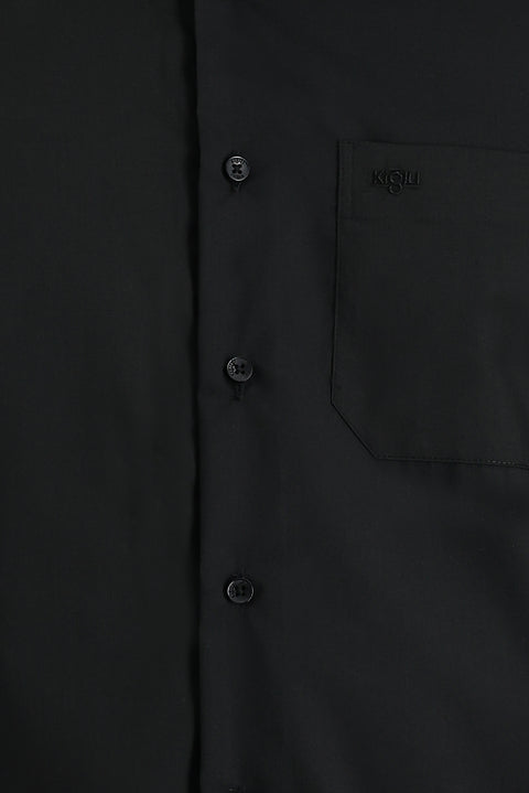 Siyah Uzun Kol Klasik Gömlek