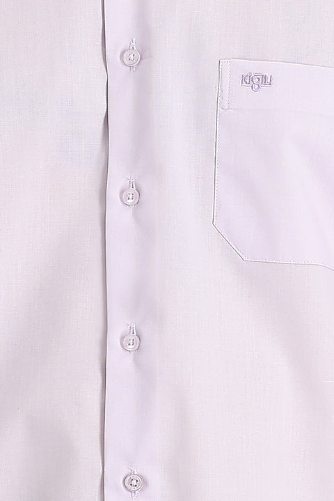 Lilac Long-Sleeve Classic Cotton Shirt