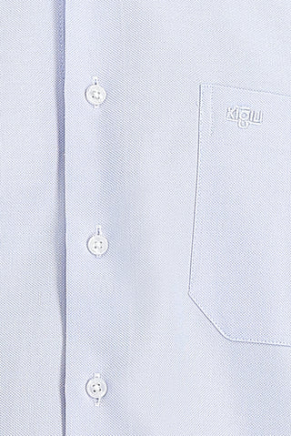  Açık Mavi Uzun Kol Regular Fit Pamuk Düğmeli Yaka Gömlek