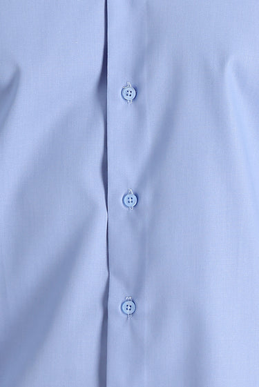  Açık Mavi Uzun Kol Slim Fit Dar Kesim Non Iron Saten Pamuklu Gömlek