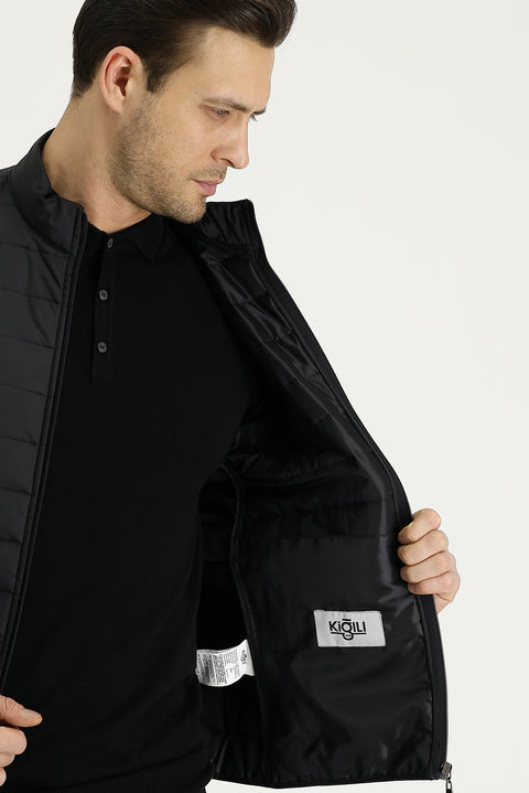 Siyah Kapitone Spor Mont