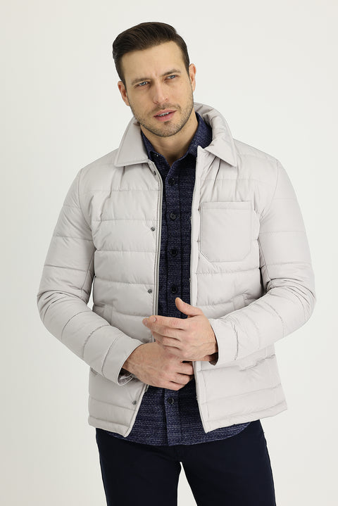 Taş Slim Fit Dar Kesim Kapitone Spor Mont