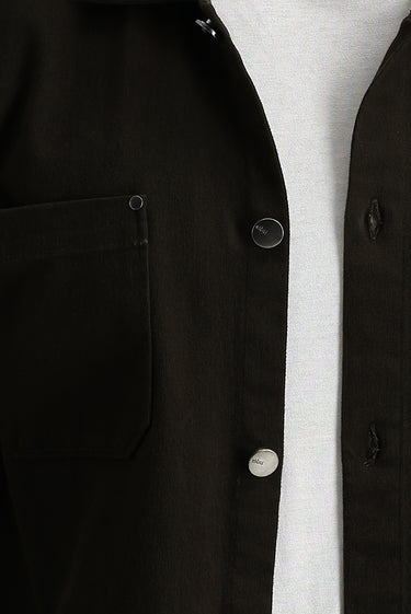 Koyu Kahve Slim Fit Dar Kesim Shacket Gömlek / Mont