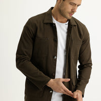 Orta Vizon Slim Fit Dar Kesim Shacket Gömlek / Mont