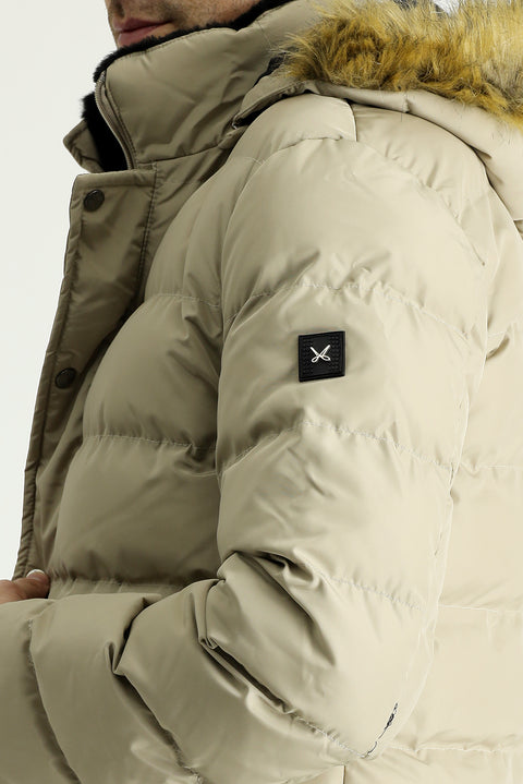 Orta Vizon Kapüşonlu Şişme Kaban