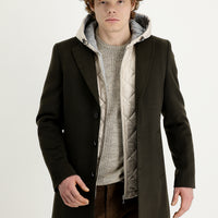 Military Khaki Slim Fit Narrow Cut Vest Coat