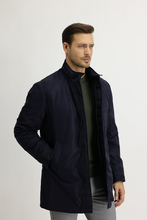 Koyu Lacivert Klasik Pardösü & Trençkot