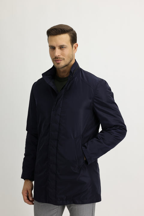 Koyu Lacivert Klasik Pardösü & Trençkot