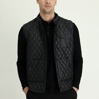 Black Slim Fit Sports Vest