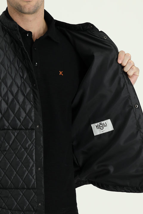 Black Slim Fit Sports Vest