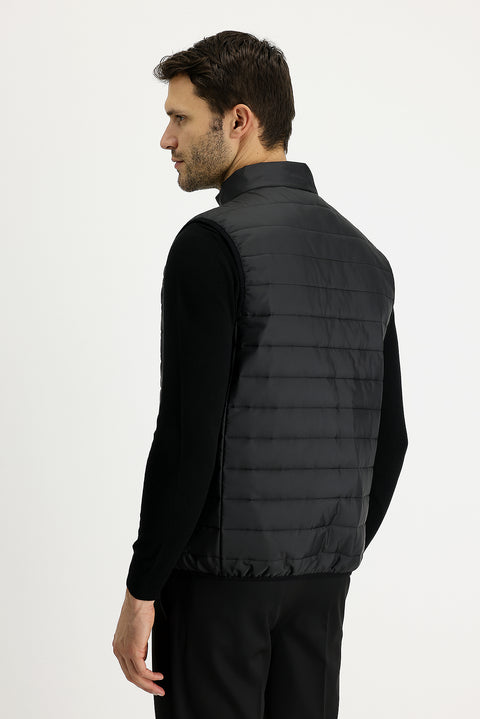 Siyah Kapitone Spor Yelek