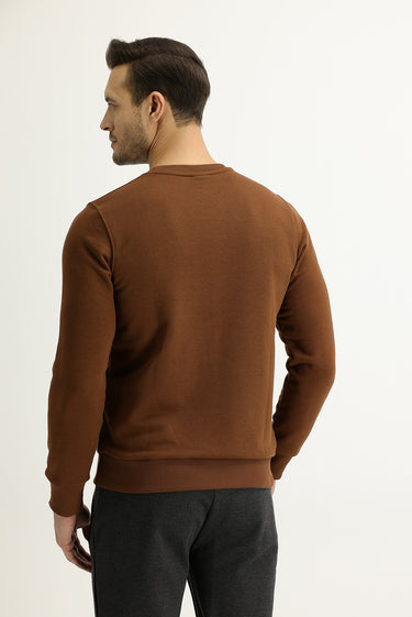 Tarçın  Bisiklet Yaka Slim Fit Dar Kesim Sweatshirt