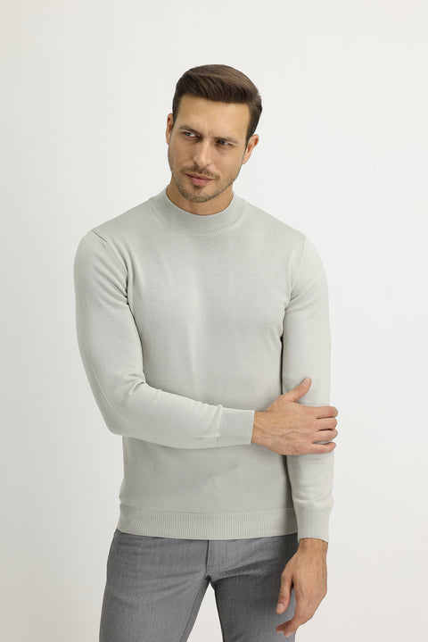 Taş Yarım Balıkçı Yaka Regular Fit Triko Kazak